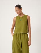 Hush Vera Linen Blend Shell Top