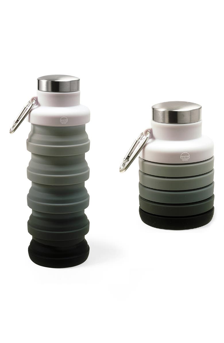 Mayim Collapsible Water Bottle with Carabiner Clip, Main, color,