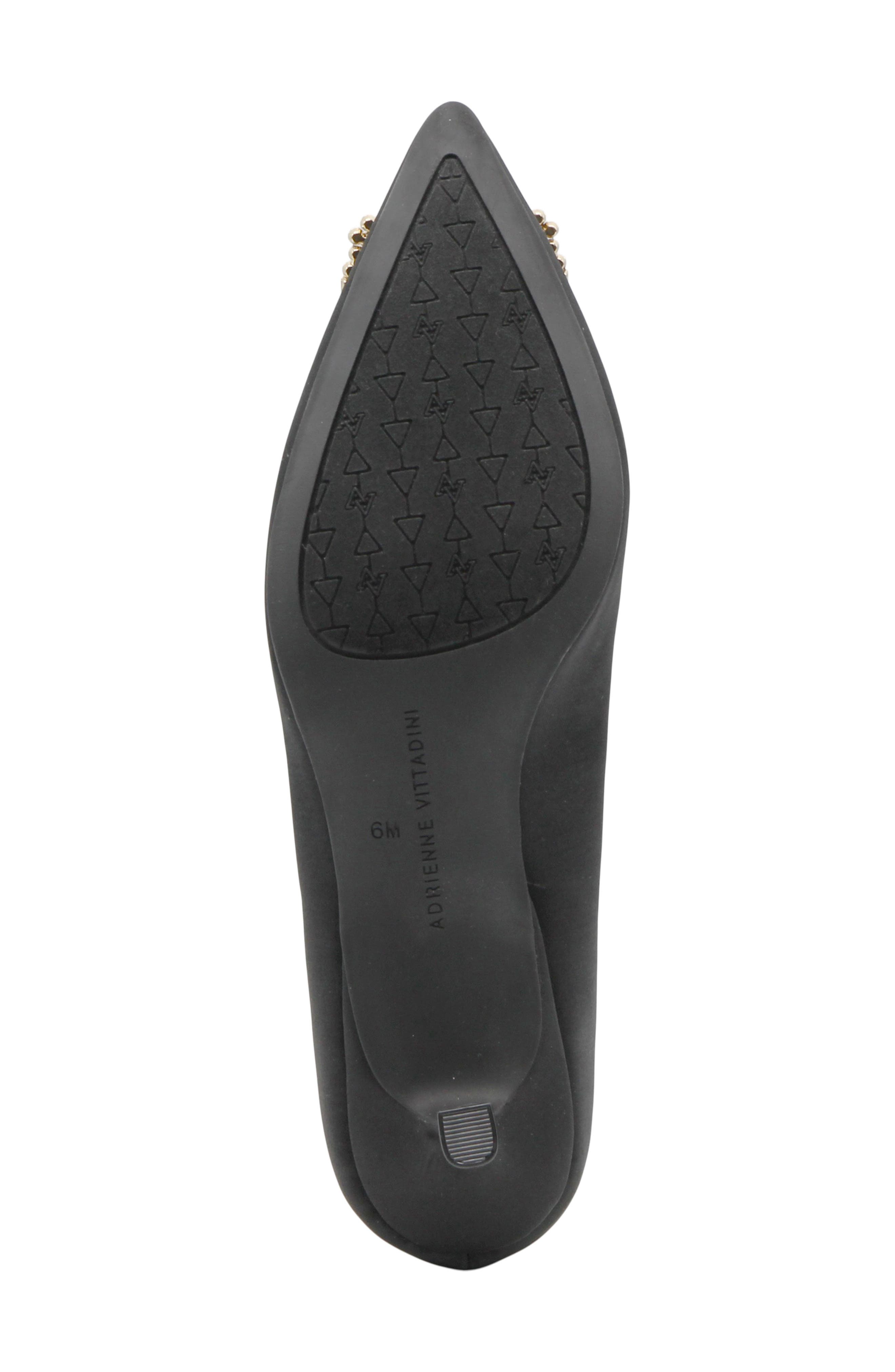 Adrienne Vittadini Sancere Kitten Heel, Alternate, color, Black Satin