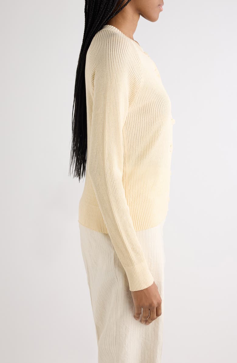 Dries Van Noten Tobinas Cotton Cardigan, Alternate, color, Cream