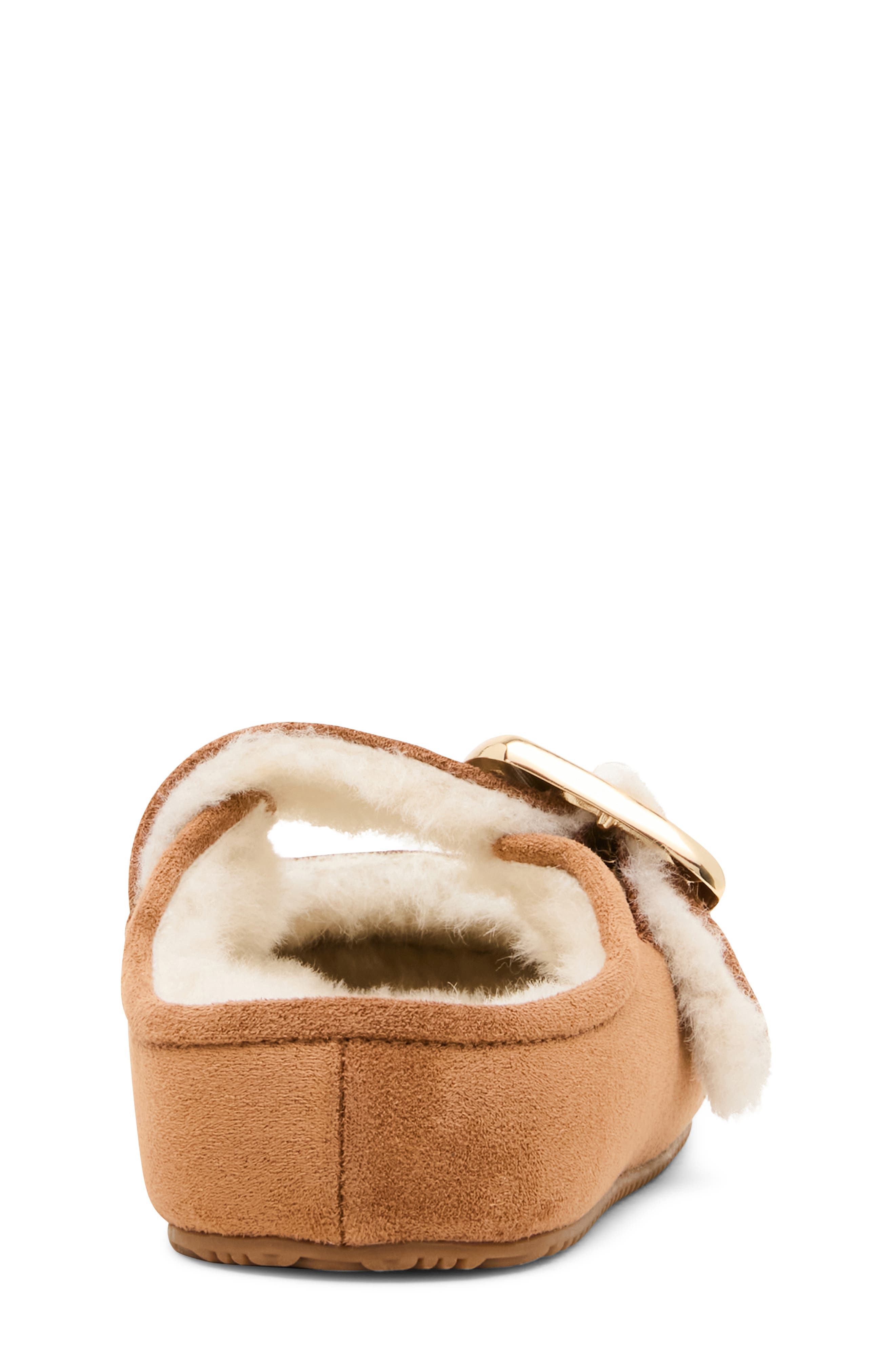 Steve Madden Kids' Cloudy Faux Shearling Mule, Alternate, color, Cognac