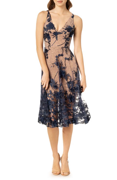 Audrey Embroidered Fit & Flare Dress