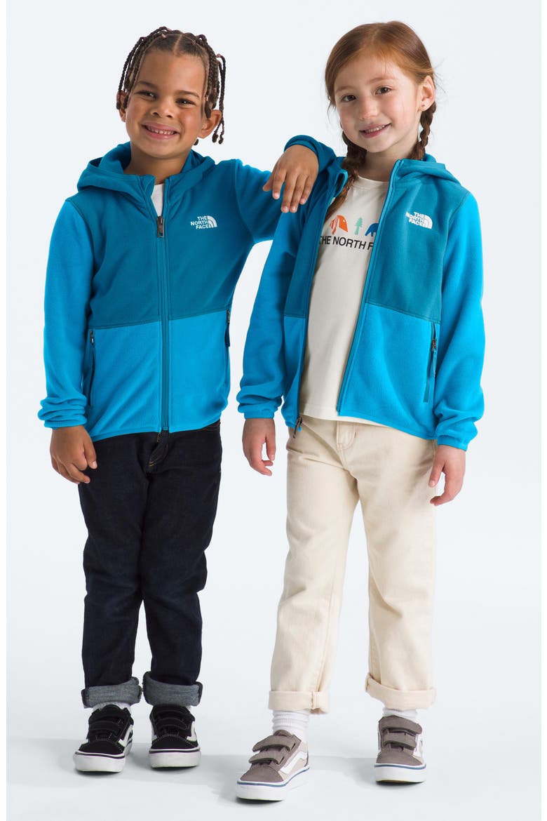 Kids' Glacier Polar Fleece Zip-Up Hoodie, Alternate, color, MERIDIAN BLUE/ DUSK BLUE