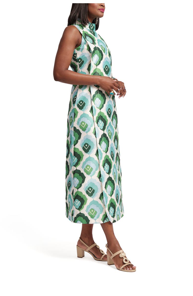 Frances Valentine Carlyle Maxi Dress Graphic Leaf, Alternate, color,