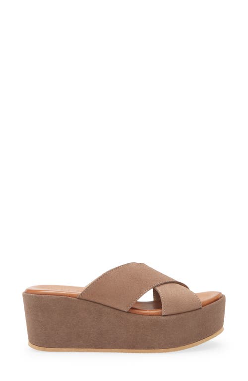 Cordani Bella Platform Wedge Slide Sandal In Taupe