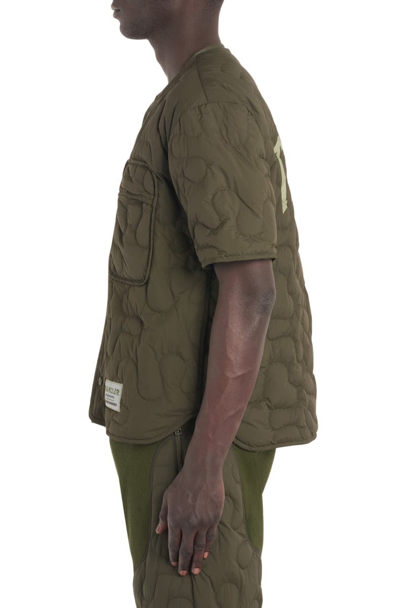 Moncler Genius x Salehe Bembury Short Sleeve Padded Down Shirt, Alternate, color, 