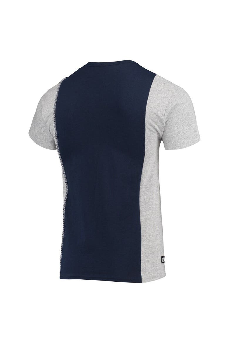 Men's Refried Apparel College Navy/Heathered Gray Seattle Seahawks Sustainable Split T-Shirt, Alternate, color, Navy