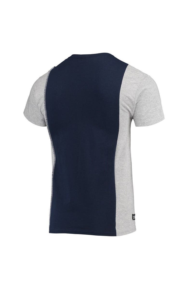 REFRIED APPAREL Men's Refried Apparel College Navy/Heathered Gray Seattle Seahawks Sustainable Split T-Shirt, Alternate, color, Navy