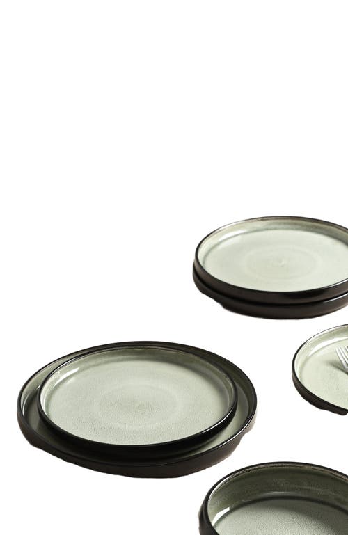Stone Lain Lagoon Stoneware 24-piece Dinnerware Set In Green
