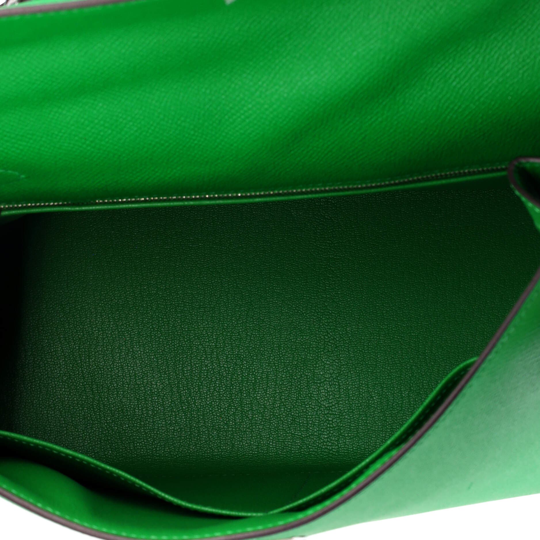 Pre-Owned Hermes Kelly Handbag Green Epsom with Palladium Hardware 32, Alternate, color, Green