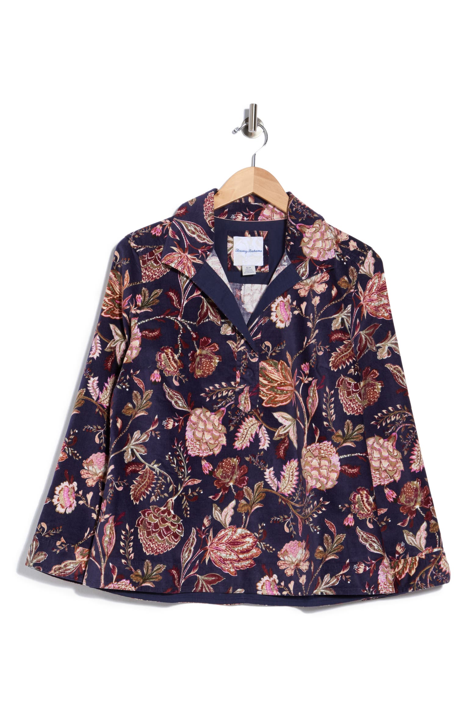 Bloom Bar Code Tommy Bahama Exquisite Bloom Corduroy Top (Women) | Nordstromrack