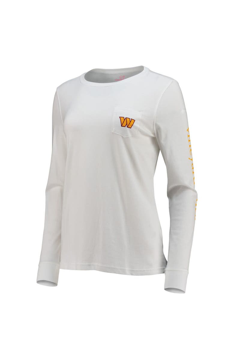 vineyard vines Women's Vineyard Vines White Washington Commanders Helmet Long Sleeve T-Shirt, Alternate, color, 