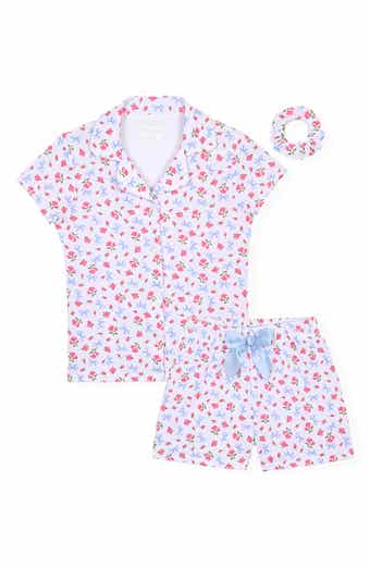 SLEEP ON IT Two-Piece Coat Short Pajamas & Scrunchie Set