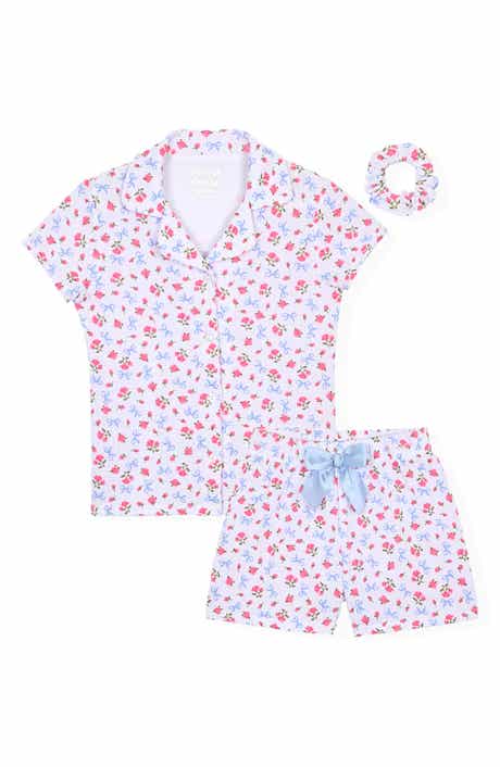 SLEEP ON IT Two-Piece Coat Short Pajamas & Scrunchie Set
