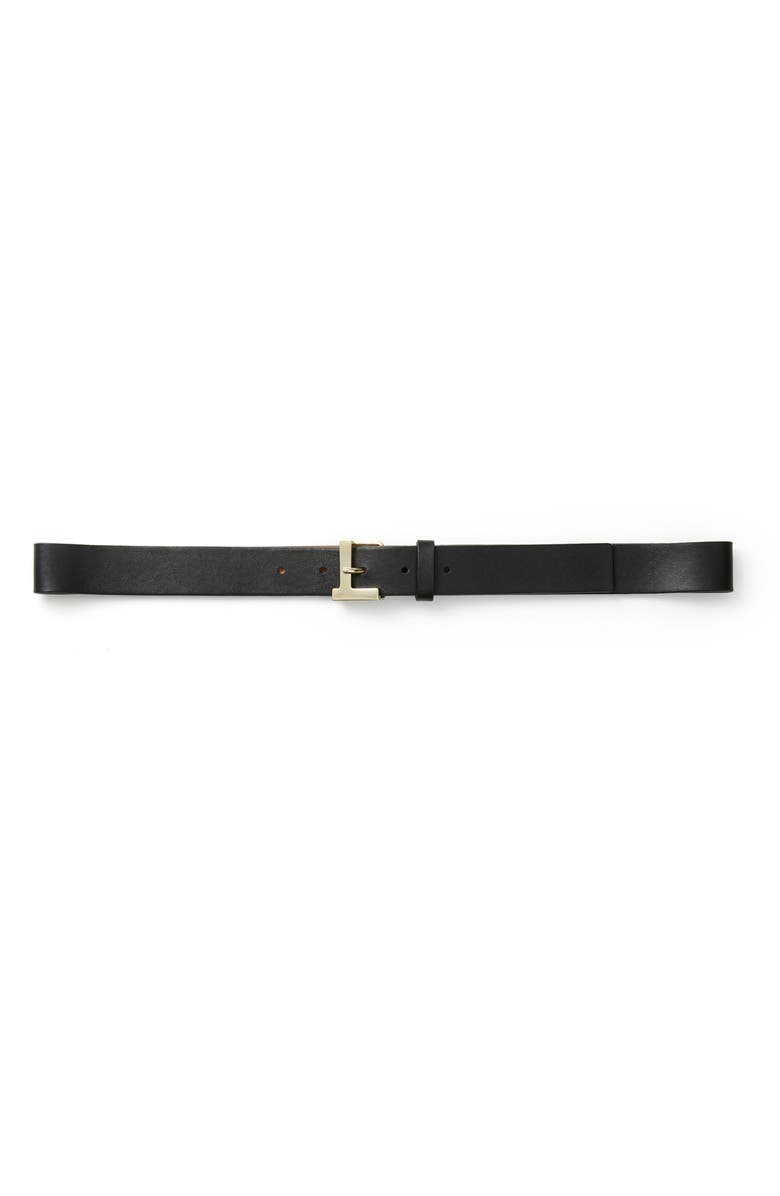 Lafayette 148 New York L-Beam Leather Belt, Main, color,