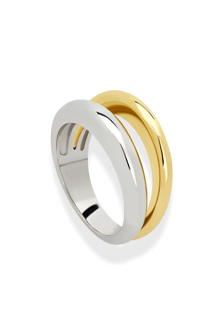 Kyle Two-Tone Open Ring, Main, color, GOLD/ SILVER