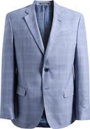 Emporio Armani Pale Blue Check Virgin Wool Sport Coat