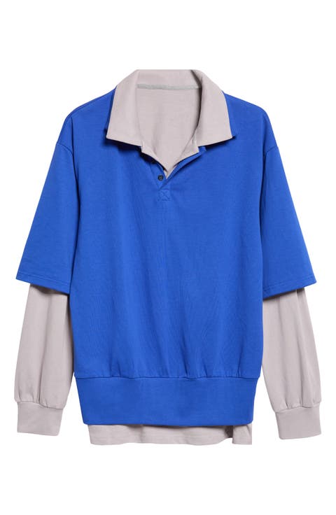 Double Layer Long Sleeve Polo