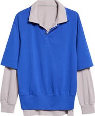 LII Double Layer Long Sleeve Polo