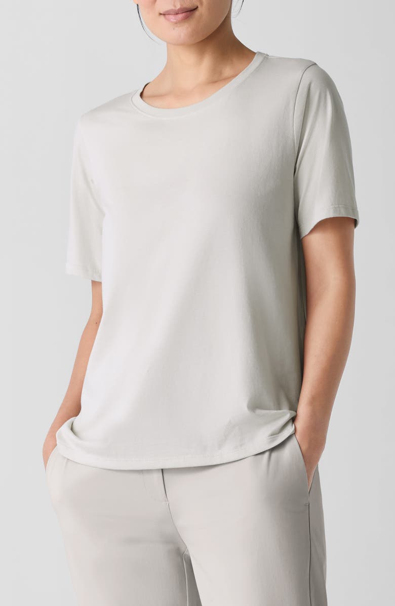 Eileen Fisher Crewneck Organic Cotton T-Shirt, Main, color, 