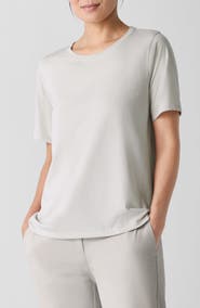 Eileen Fisher Crewneck Organic Cotton T-Shirt