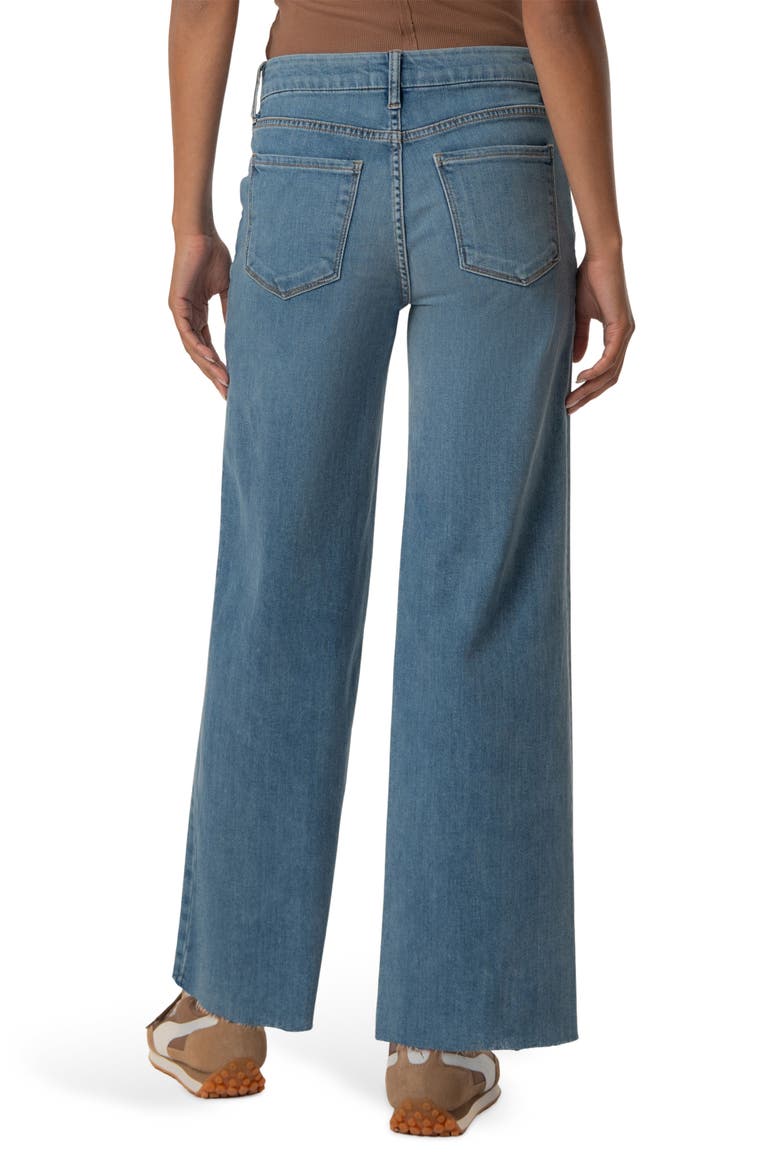Meg High Waist Raw Hem Wide Leg Jeans, Alternate, color, ADORABLY