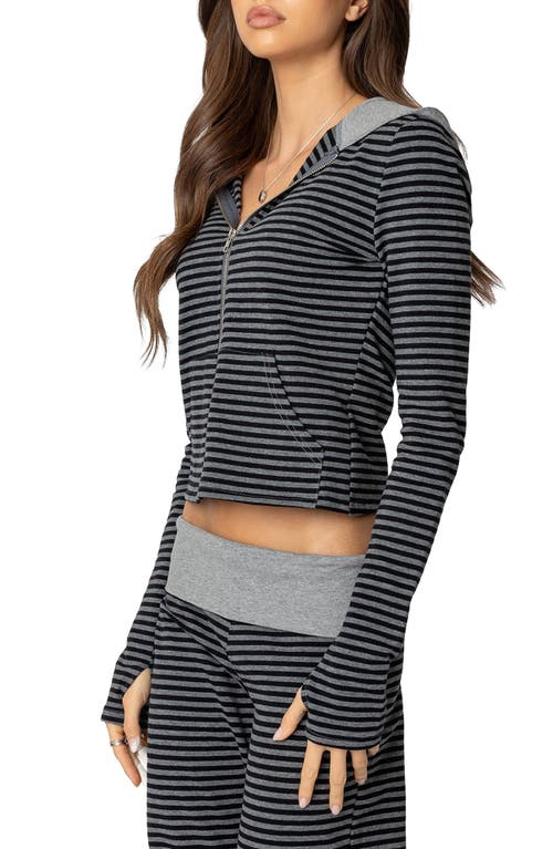 EDIKTED EDIKTED MEGGY COLORBLOCK STRIPE ZIP HOODIE 