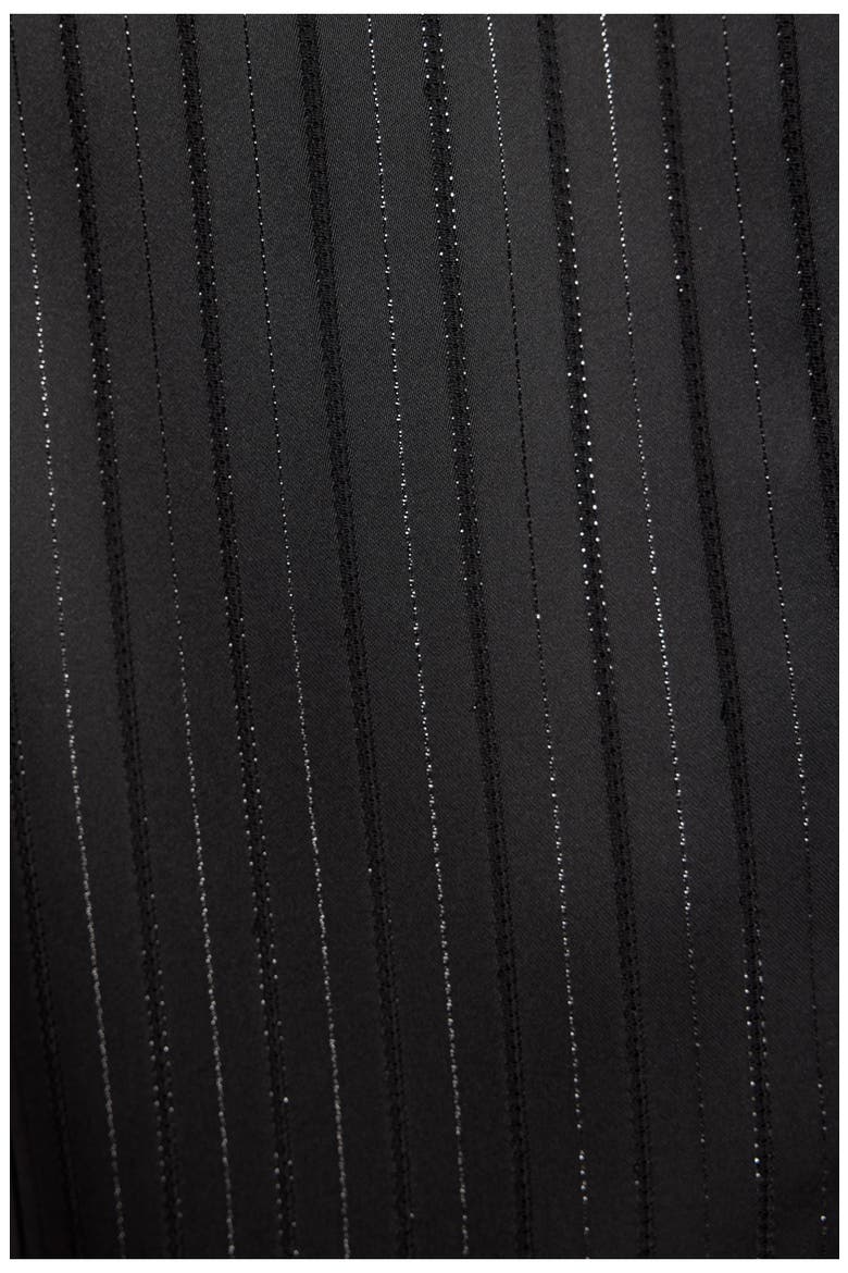 Irina Pinstripe Tie Minidress, Alternate, color, BLACK