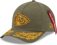 New Era x Alpha Industries Men's New Era x Alpha Industries  Olive Kansas City Chiefs A-Frame 9FORTY Adjustable Hat