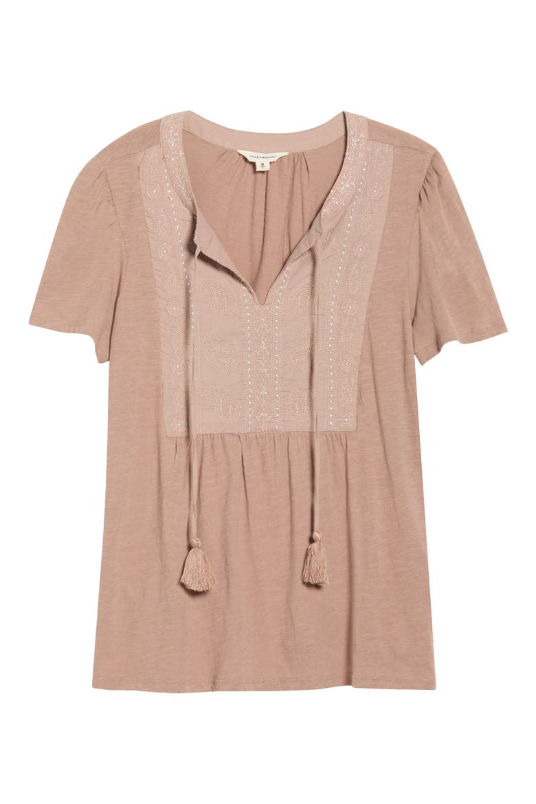 Embroidered Peasant Top, Main, color, ADOBE ROSE