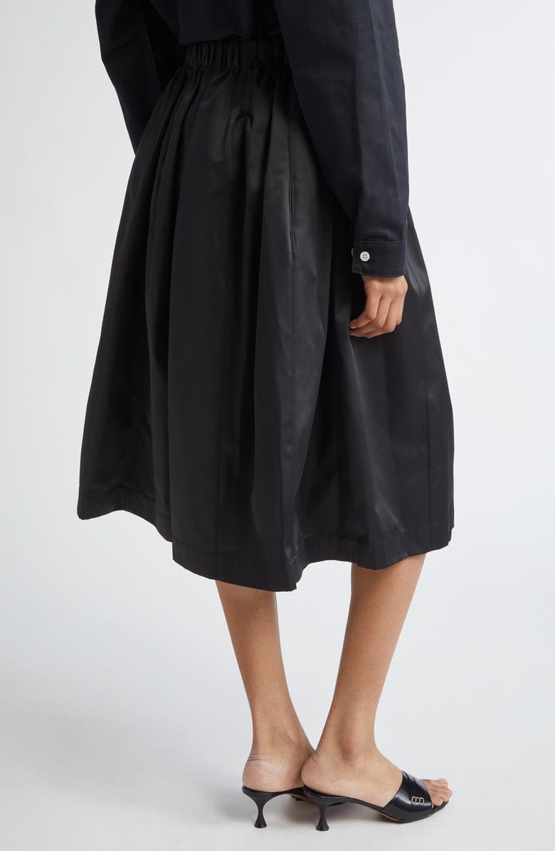 Marni Logo Embroidered Taffeta Midi Skirt, Alternate, color, 