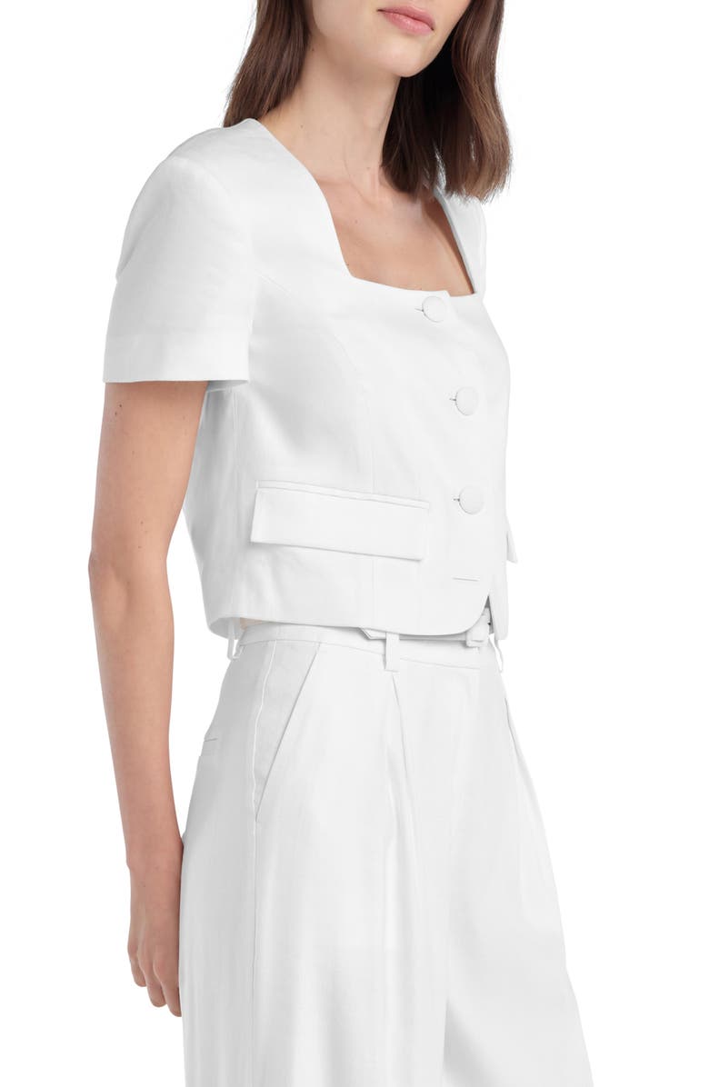 Favorite Daughter The Mayfair Linen Blend Top, Alternate, color, White