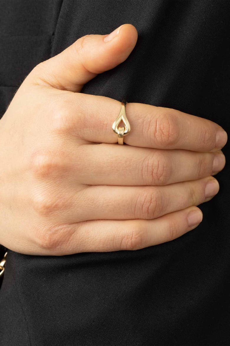 14K Gold Forever Linked Ring, Alternate, color, Yellow Gold