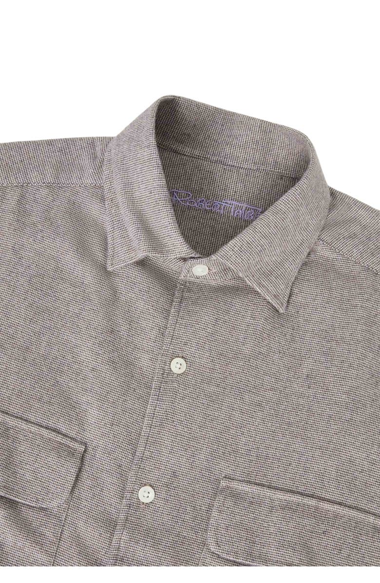 Robert Talbott Morgan Workshirt Luxe Flannel Micro Check Shirt, Alternate, color, Flax
