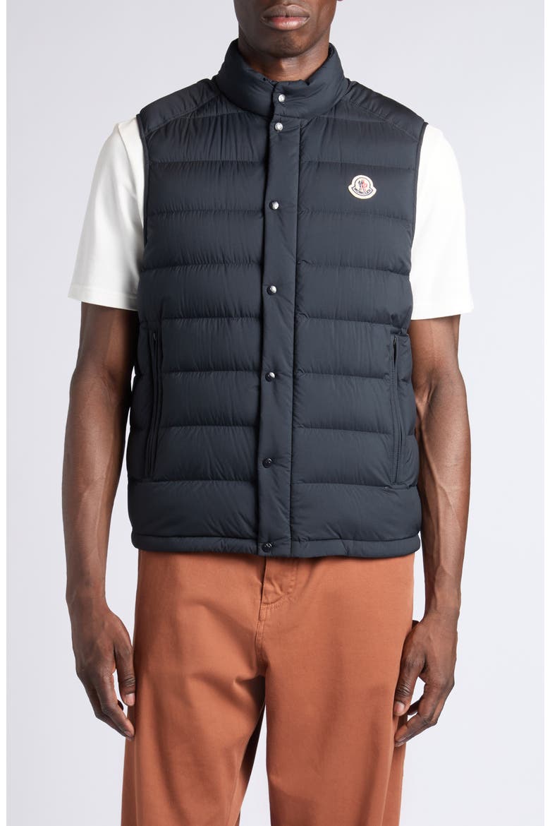 Barthe Down Puffer Vest, Main, color, BLACK