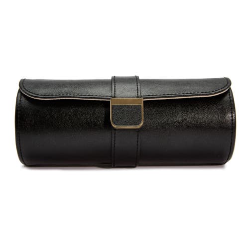 Wolf Palermo Double Watch Roll + Jewelry Pouch In Black Anthracite