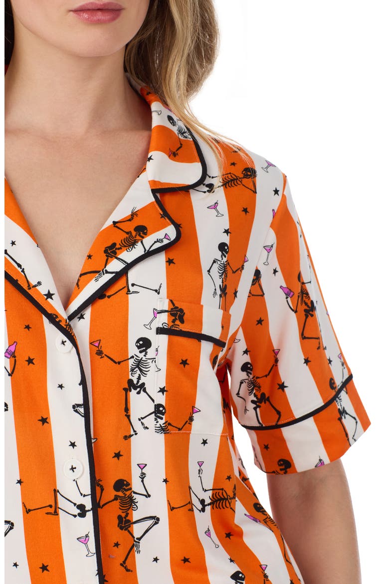 Print Pajamas, Alternate, color, ORANGE STRIPE