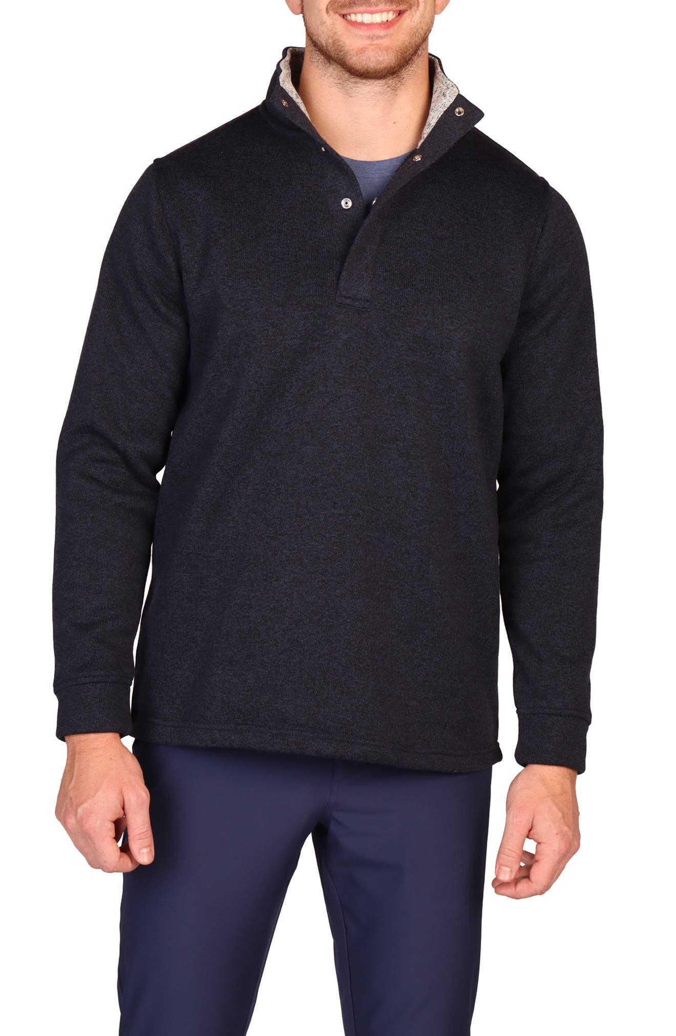 TailorByrd Snap Placket Knit Pullover