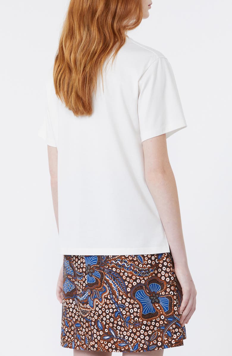 Weekend Max Mara Bora Beautiful Summer Embroidered Graphic T-Shirt, Alternate, color, White