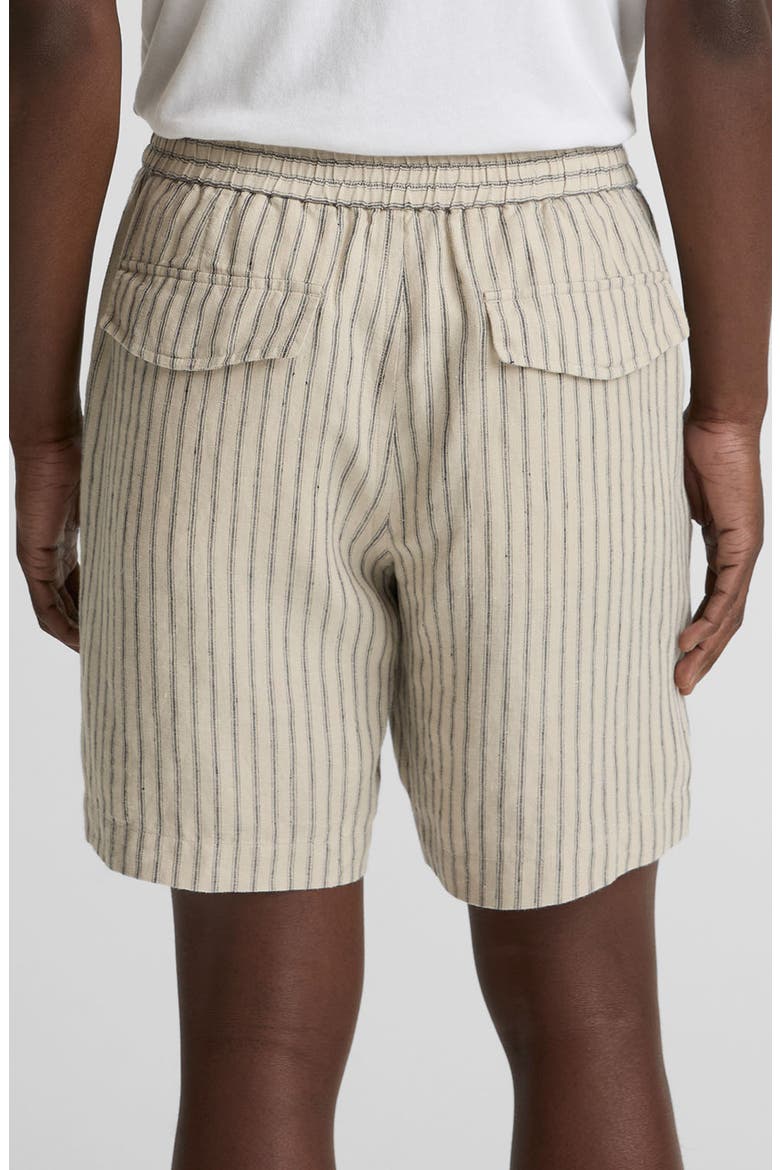 Ballstone Stripe Hemp Drawstring Shorts, Alternate, color, PARCHMENT/ COASTAL STRIPES