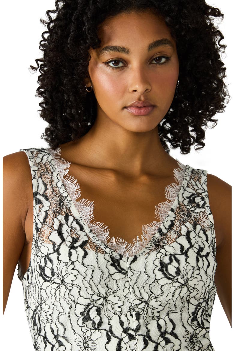 Lissette Midi Dress, Alternate, color, BLACK/ WHITE