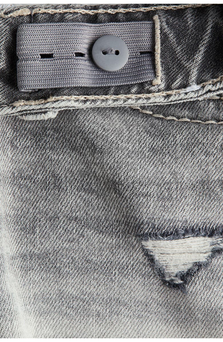 H&M 5-pocket Denim Shorts, Alternate, color, Light Denim Gray
