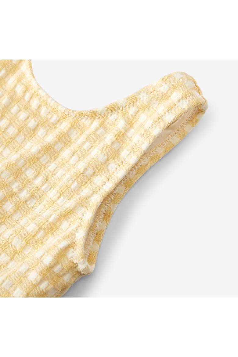 Ballet Skirt Swimsuit, Alternate, color, Yellow Gingham