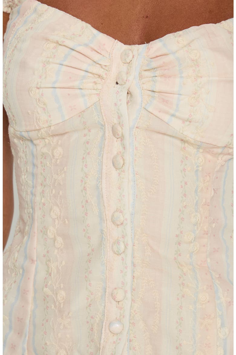 Trinitee Cap Sleeve Button-Up Top, Alternate, color, FLORAL