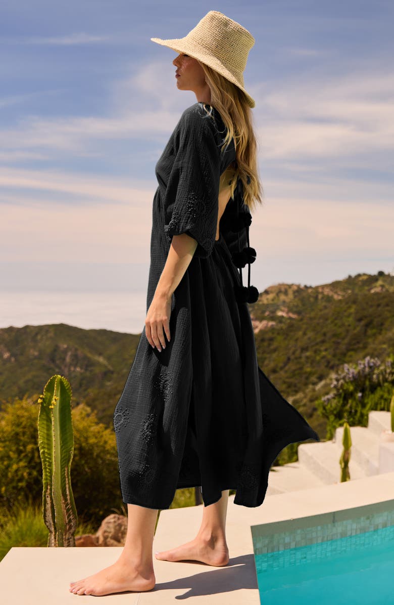 Trina Turk Serene Cotton Cover-Up Maxi Dress, Alternate, color,