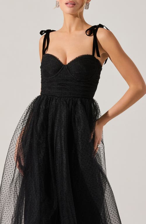 Astr The Label Karyme Tie Strap Midi Dress In Black