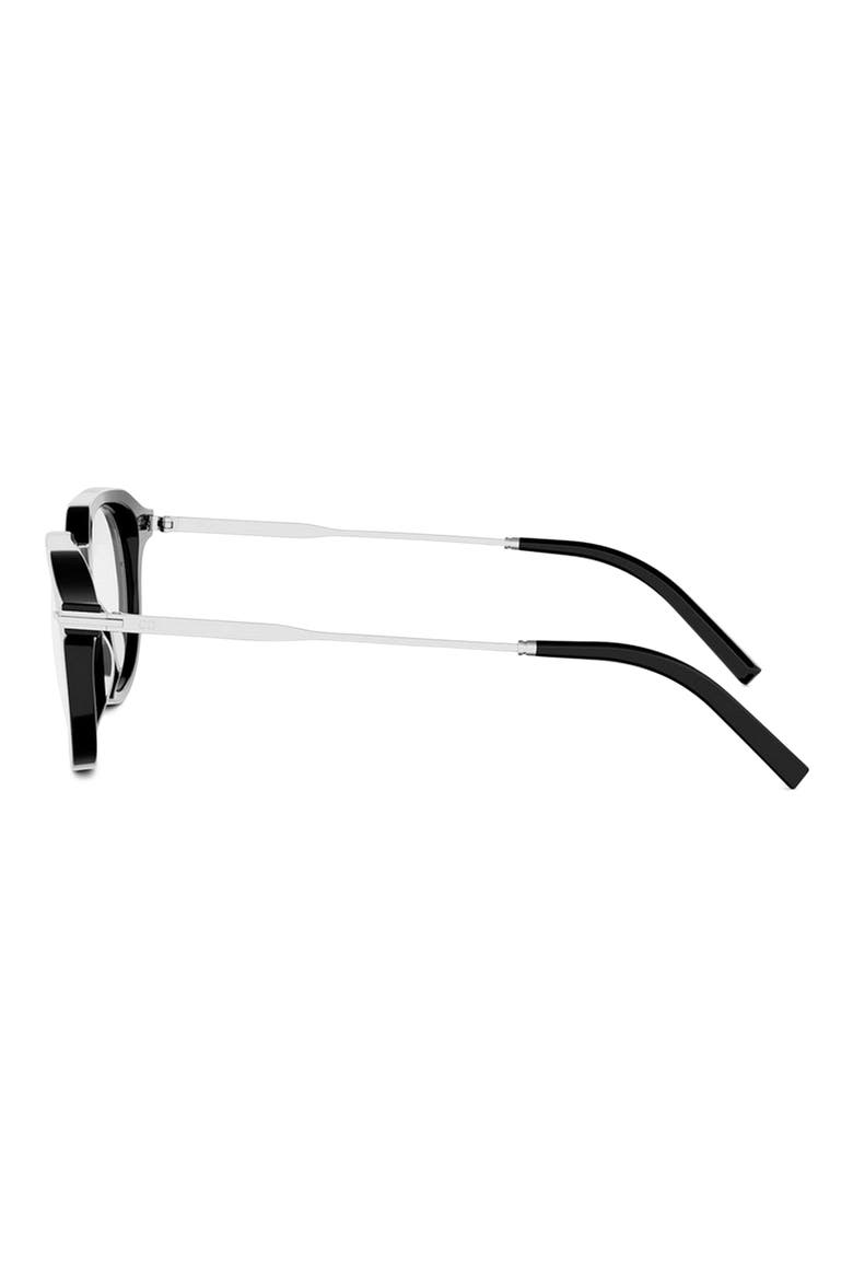 Blacksuit R10I 49mm Small Round Optical Glasses, Alternate, color, SHINY BLACK