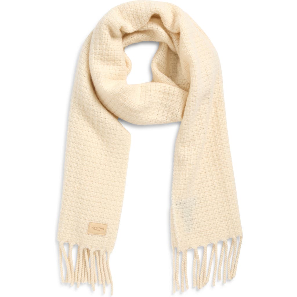 Rag & Bone Textured Cashmere Scarf In Neutral