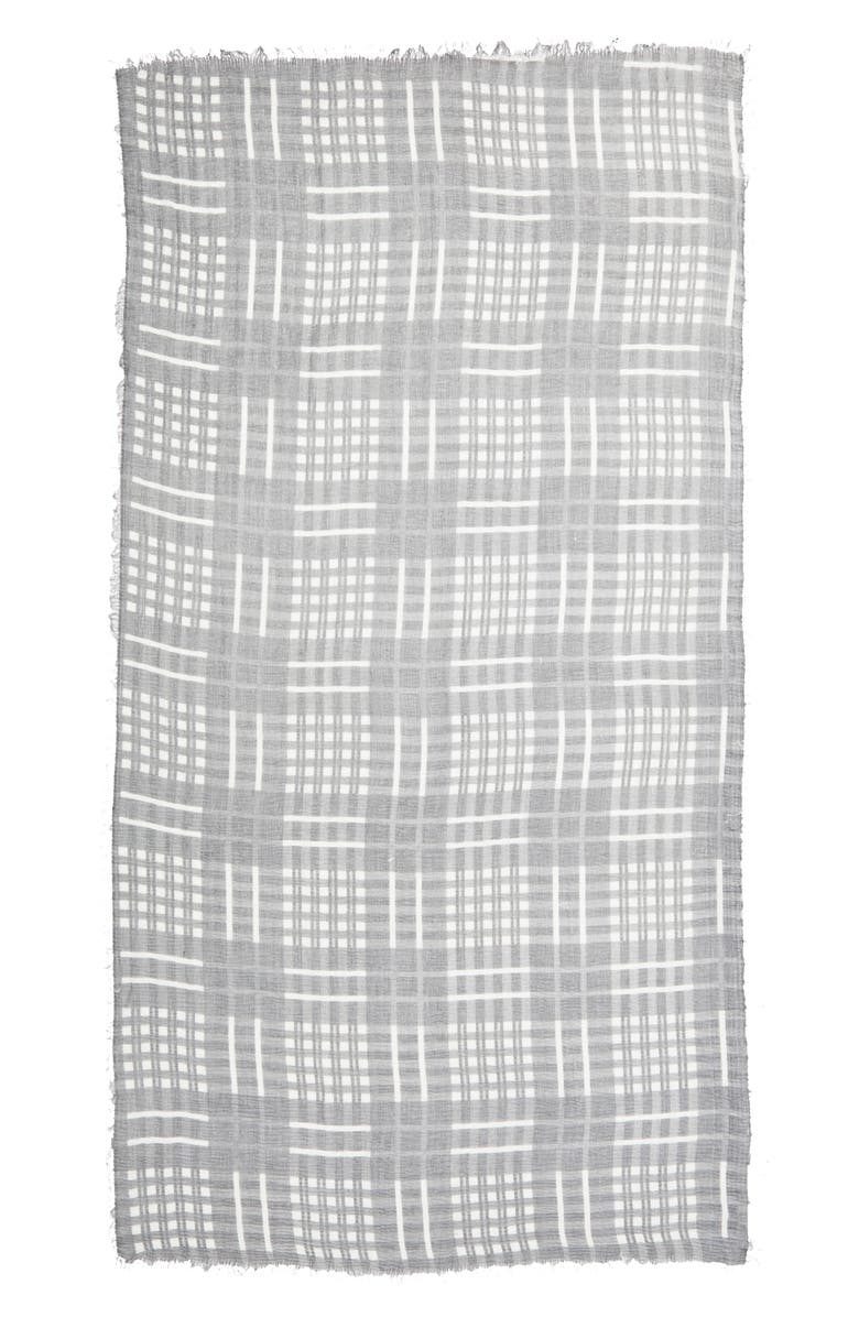 BP. Crinkled Check Print Scarf, Alternate, color,