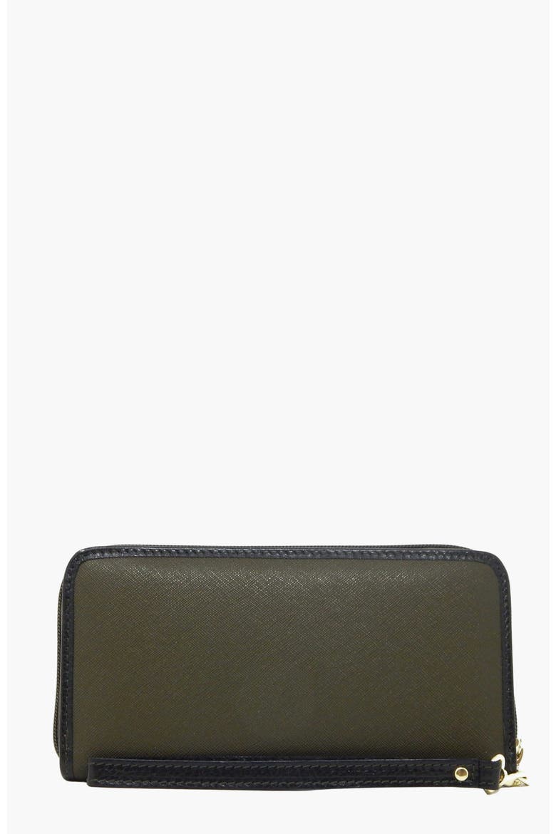 Grace Wristlet Wallet 212, Alternate, color, Green / Beige